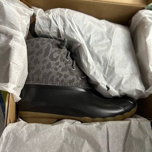 Leopard Print Sperrys Duck Boots